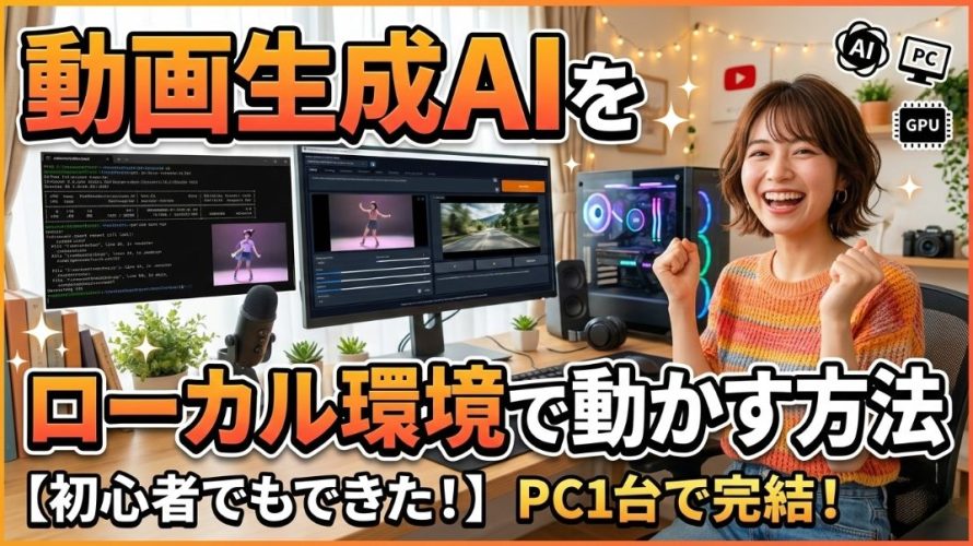 【2026年版】動画生成AIをローカル環境で動かす方法｜クラウドとの違い・PCスペック・おすすめツールを徹底解説