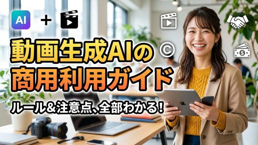 動画生成AIの商用利用ガイド｜著作権リスクと安全に使うための5つのチェックリスト