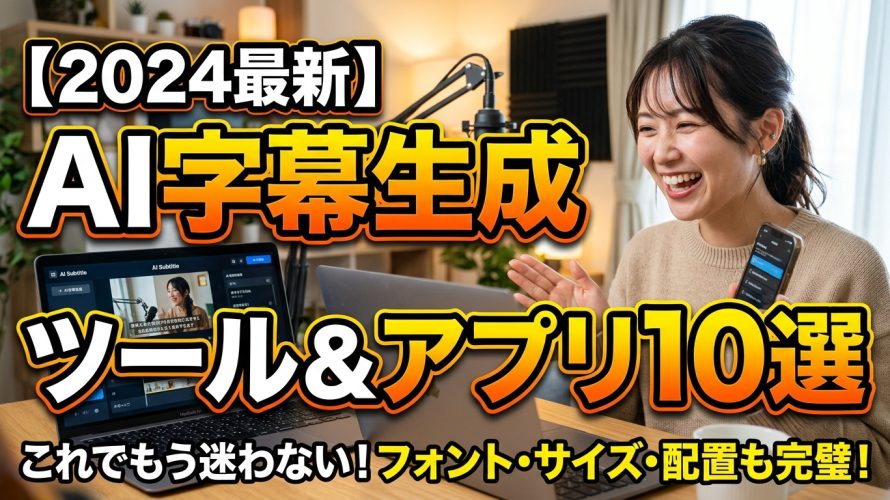 【2026年最新】AI字幕自動生成サイト＆アプリ10選｜無料・高精度ツールを徹底比較