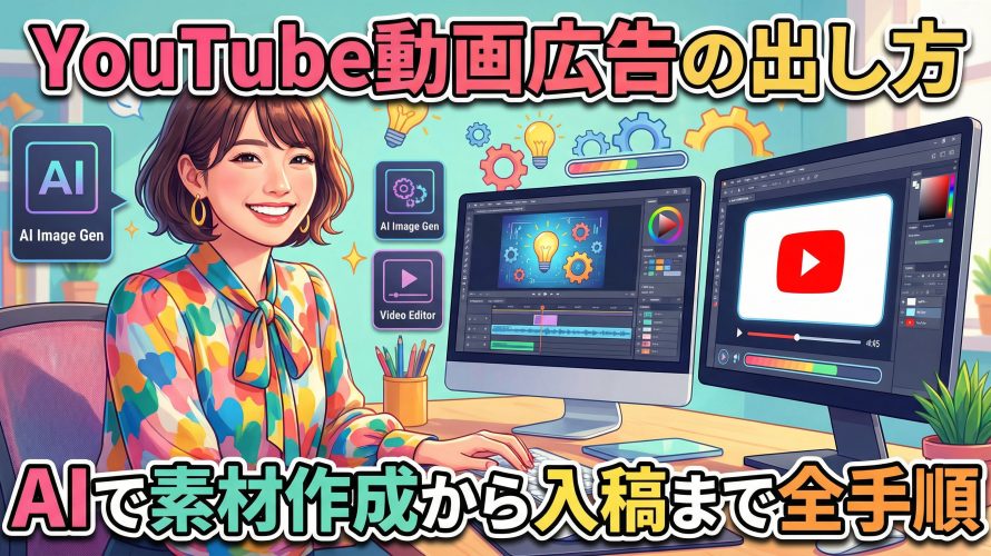 【2025年最新】YouTube動画広告の出し方｜個人でも1日1,000円から!AIで素材作成から入稿まで全手順