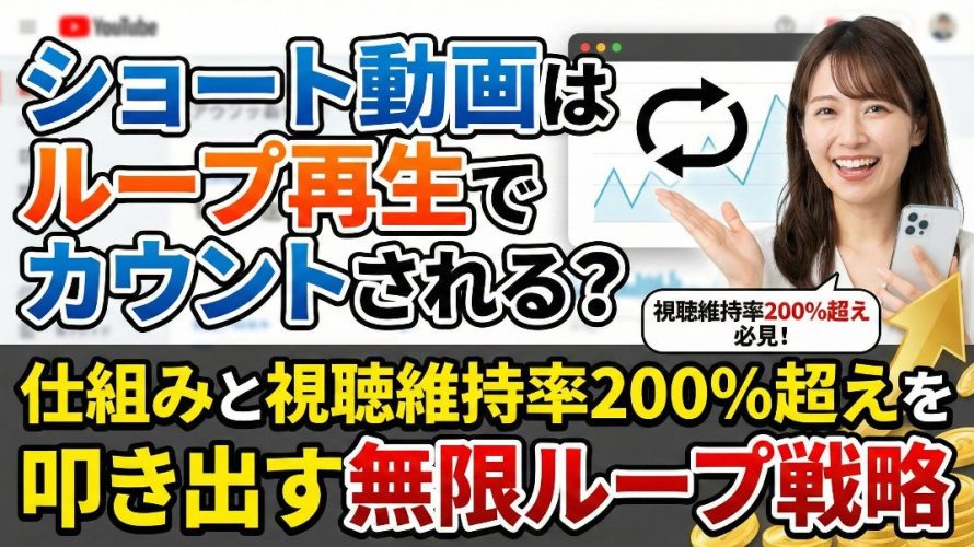 ショート動画はループ再生でカウントされる?仕組みの全貌と視聴維持率200%超えを叩き出す無限ループ戦略の教科書