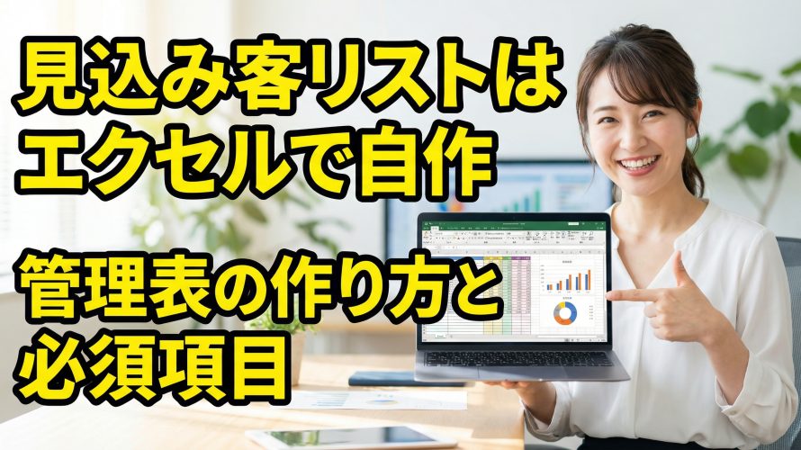 見込み客リストはエクセルで自作!管理表の作り方と必須項目