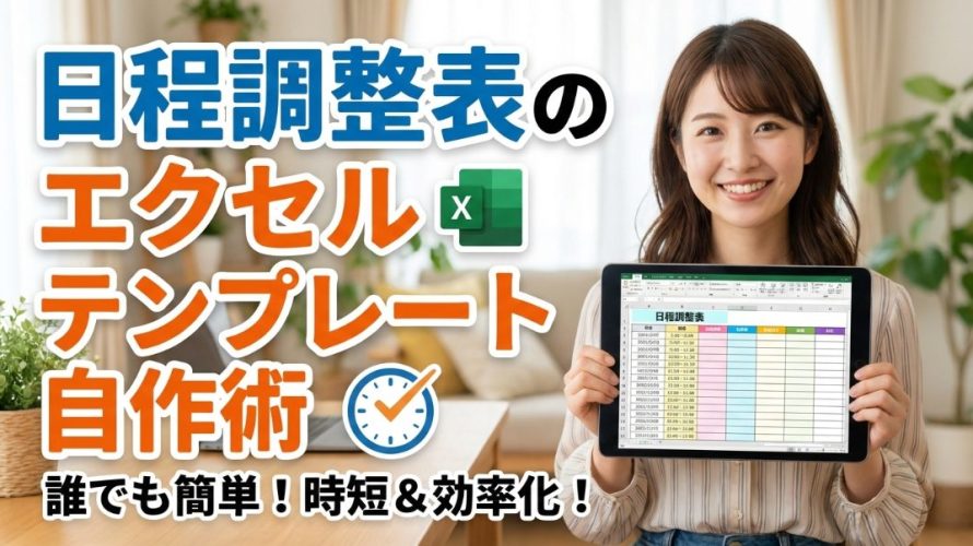【登録不要】日程調整表のエクセルテンプレート自作術!〇✕集計を自動化する関数と作り方